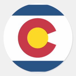 Lycklig Coloradadagen! Runt Klistermärke