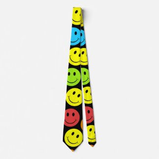 Lycklig Colorful Ansikte Mönster Slips