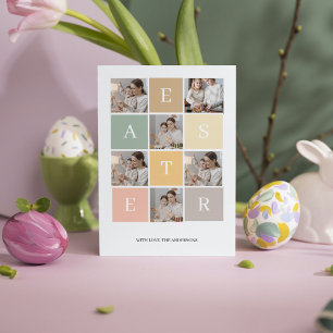 Lycklig Colorful Collage Photo Påsk