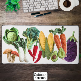 Lycklig Colorful Crochet Vegetable Mushroom Collag