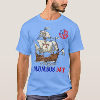 Lycklig Columbus Day Christopher Columbus Italia N T Shirt