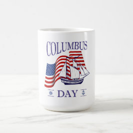 Lycklig Columbus Day Kaffemugg