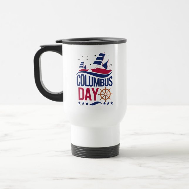 Lycklig Columbus Day Mugg - Firande History (Vänster)