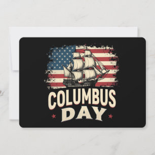 Lycklig Columbus Day of Exploration and Reflection Inbjudningar
