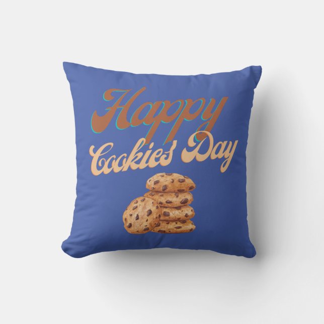 Lycklig Cookies Day, nationaldagen för cookie Kudde (Framsida)