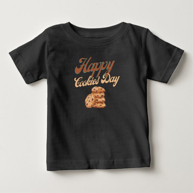 Lycklig Cookies Day, nationaldagen för cookie T Shirt (Framsida)