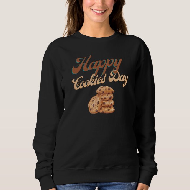 Lycklig Cookies Day, nationaldagen för cookie T Shirt (Framsida)