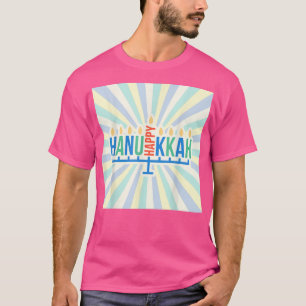 Lycklig coola Hanukkah Chanukah Menorah-design T Shirt