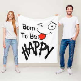 "Lycklig" Coola Motivational Fleece Blanket