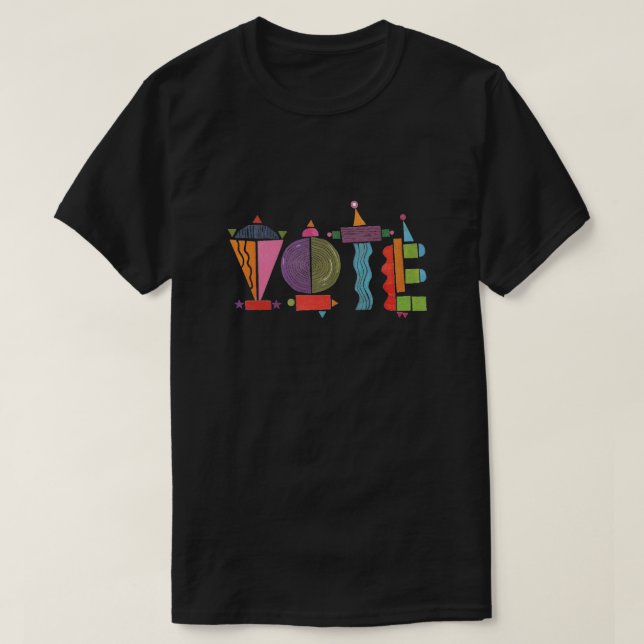 Lycklig Coola Vote T Shirt/GOTV Shirt (Design framsida)