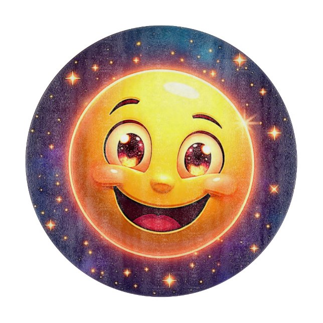 Lycklig Cosmic Ögon Emoji (Framsidan)