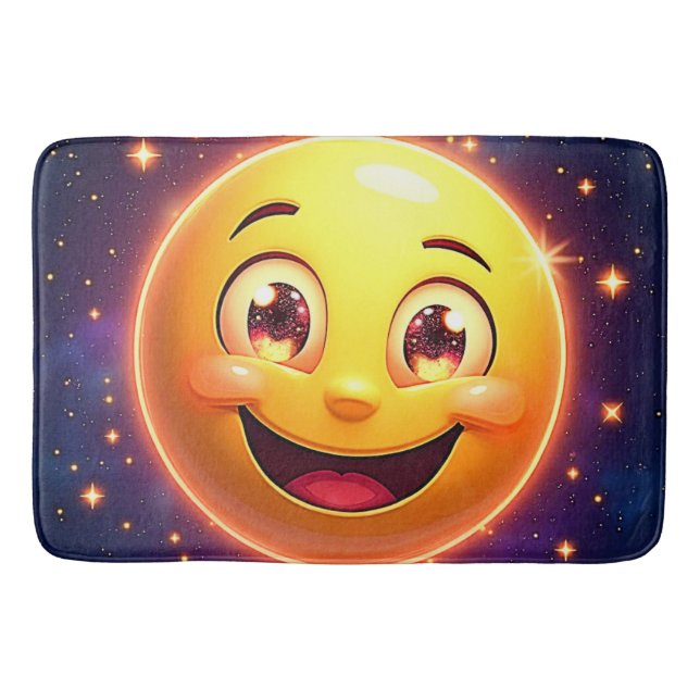 Lycklig Cosmic Ögon Emoji Badrumsmatta (Framsidan)