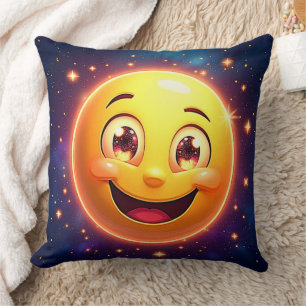 Lycklig Cosmic Ögon Emoji Kudde