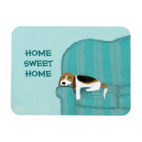 Lycklig Couch Hund - hemsöt hemmaport, Cute Beagle