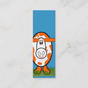 Lycklig Cow - Anpassad Mini Visitkort