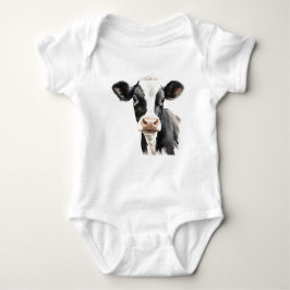 Lycklig Cow Ansikte T Shirt