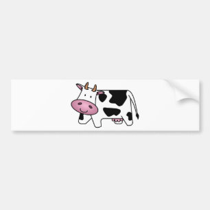 Lycklig Cow Bildekal