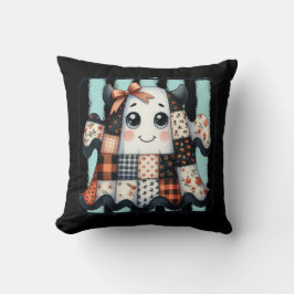 Lycklig Cow Ghost Halloween Patchwork Quilt Kudde