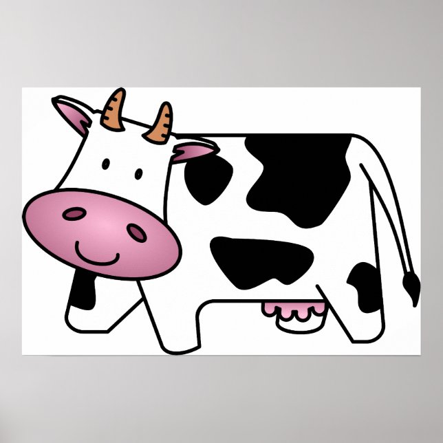 Lycklig Cow Poster (Framsidan)