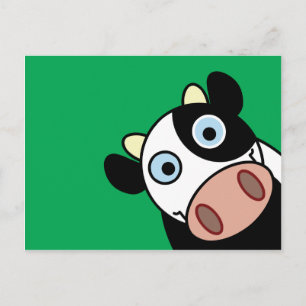 Lycklig Cow Vykort