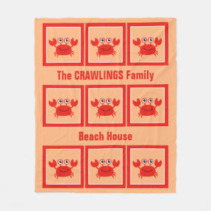 Lycklig Crab anpassningsbar fleece filtar