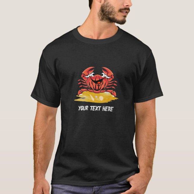 LYCKLIG CRAB, (EDITABEL) T SHIRT (Framsida)