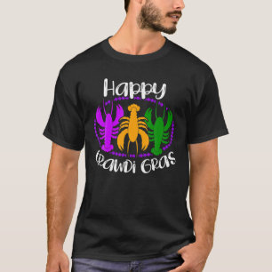 Lycklig Crawdi Gras Kräftor Crayfish Lobster Mardi T Shirt
