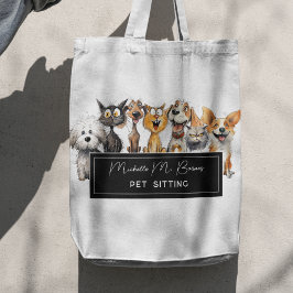 Lycklig Crazy Cats Hundar Pet Sitter Professionell Tygkasse