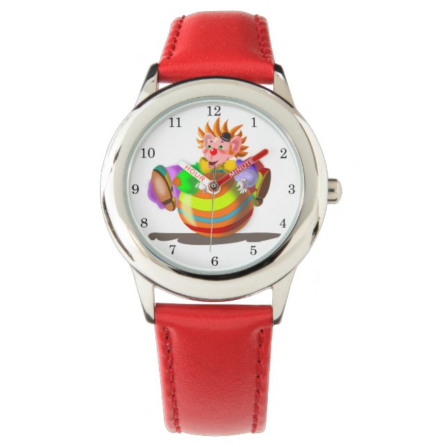 Lycklig Crazy Clown Armbandsur (Framsida)