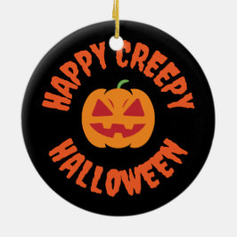 Lycklig creepy Halloween Julgransprydnad Keramik