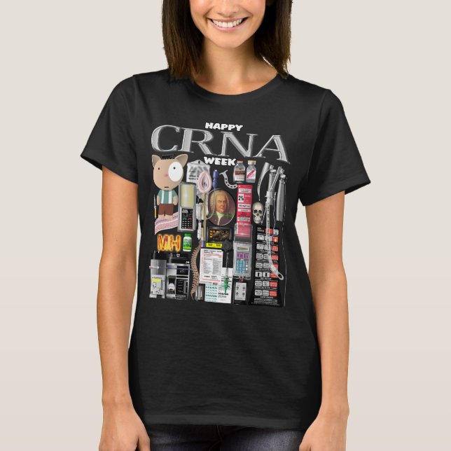 Lycklig CRNA Vecka 2024 T Shirt (Framsida)
