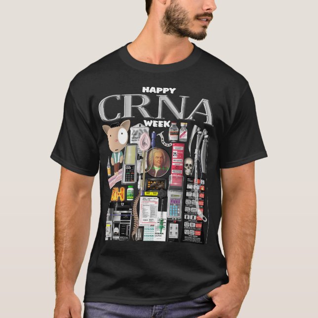 Lycklig CRNA Vecka 2024 T Shirt (Framsida)