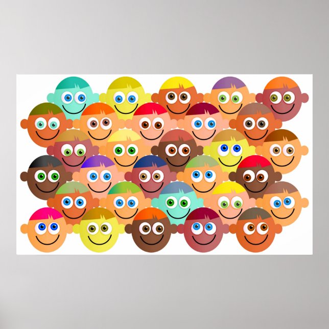 Lycklig Crowd Poster (Framsidan)