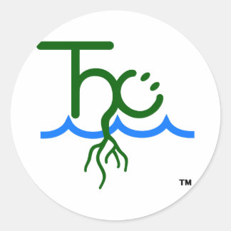 Lycklig Cultivator™ THC logotyp-dekal Runt Klistermärke