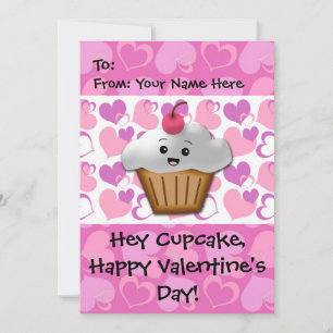 Lycklig Cupkaka Valentine Julkort