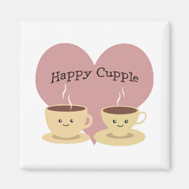 Lycklig Cupple! Cute Coffee Magnet
