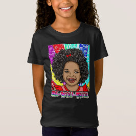 Lycklig Curls | Digital konst | Afrikansk-amerikan T Shirt