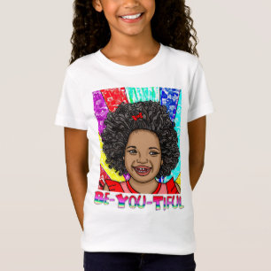 Lycklig Curls   Digital konst   Var försiktig T Shirt