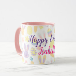 Lycklig Customize Påsk Lila Rabbit Mugg