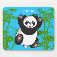Lycklig Cute Panda Monogrammed