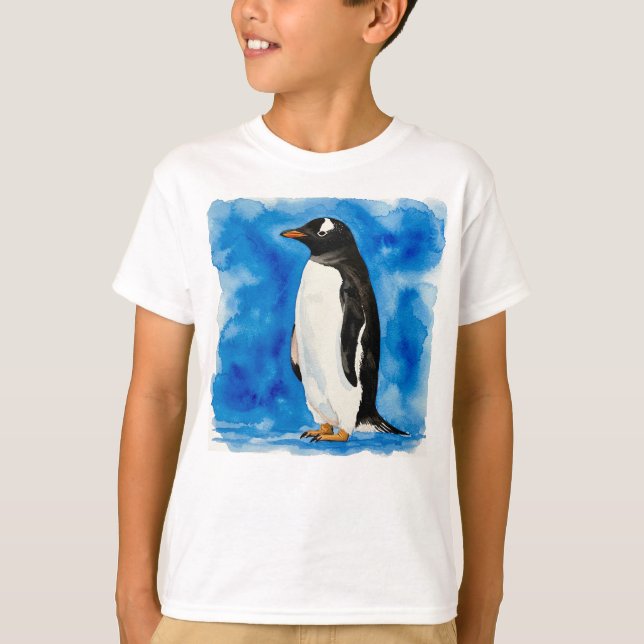 Lycklig Cute Penguin T-Shirt (Framsida)