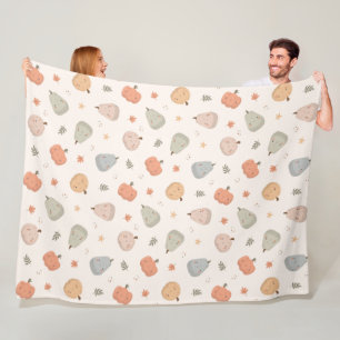 Lycklig Cute Pumpkin Mönster - Fleece Blanket