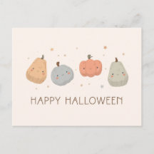 Lycklig Cute Pumpkin-vykort