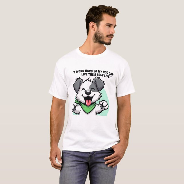 Lycklig Cute Puppy för hundälskare T Shirt (Hel framsida)