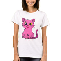 Lycklig Cute Rosa Kattunge
