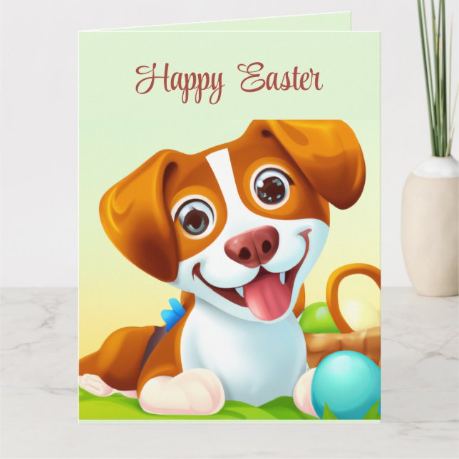 Lycklig Cute Smiling Hund Kort (Framsida)