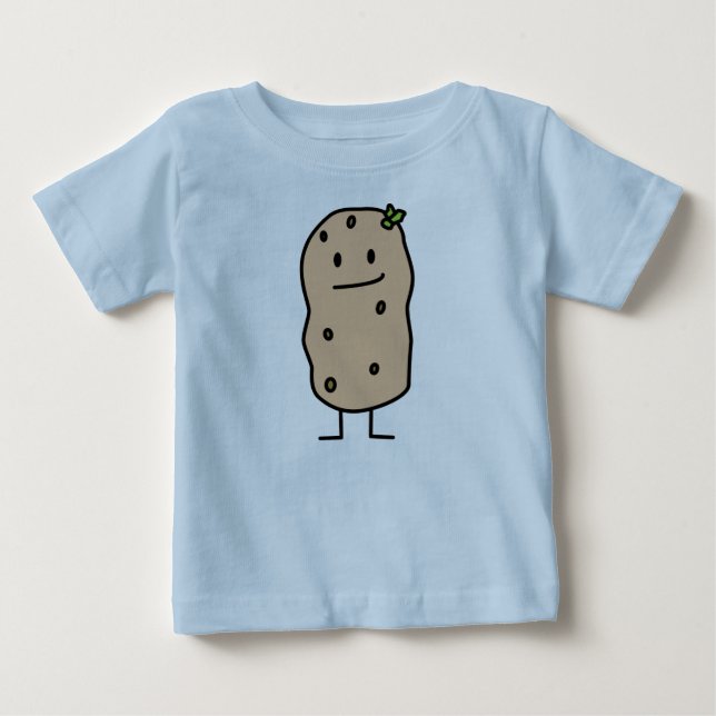 Lycklig Cute Smiling Potato Tee (Framsida)