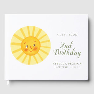 Lycklig Cute Sol Guest Bok