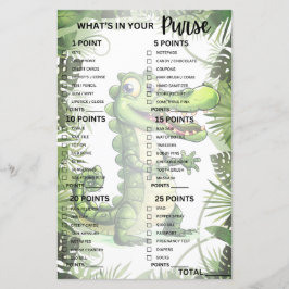 Lycklig Cute Vild Crokodile Jungle Träd Game