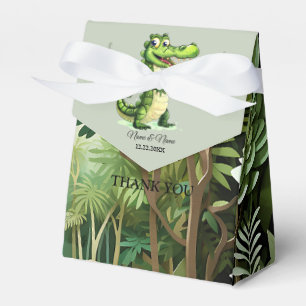 Lycklig Cute Vild Crokodile Jungle Träd vacker Presentaskar